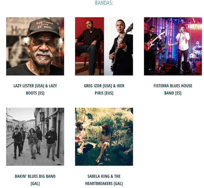 Bandas do Fisterra Blues Experience